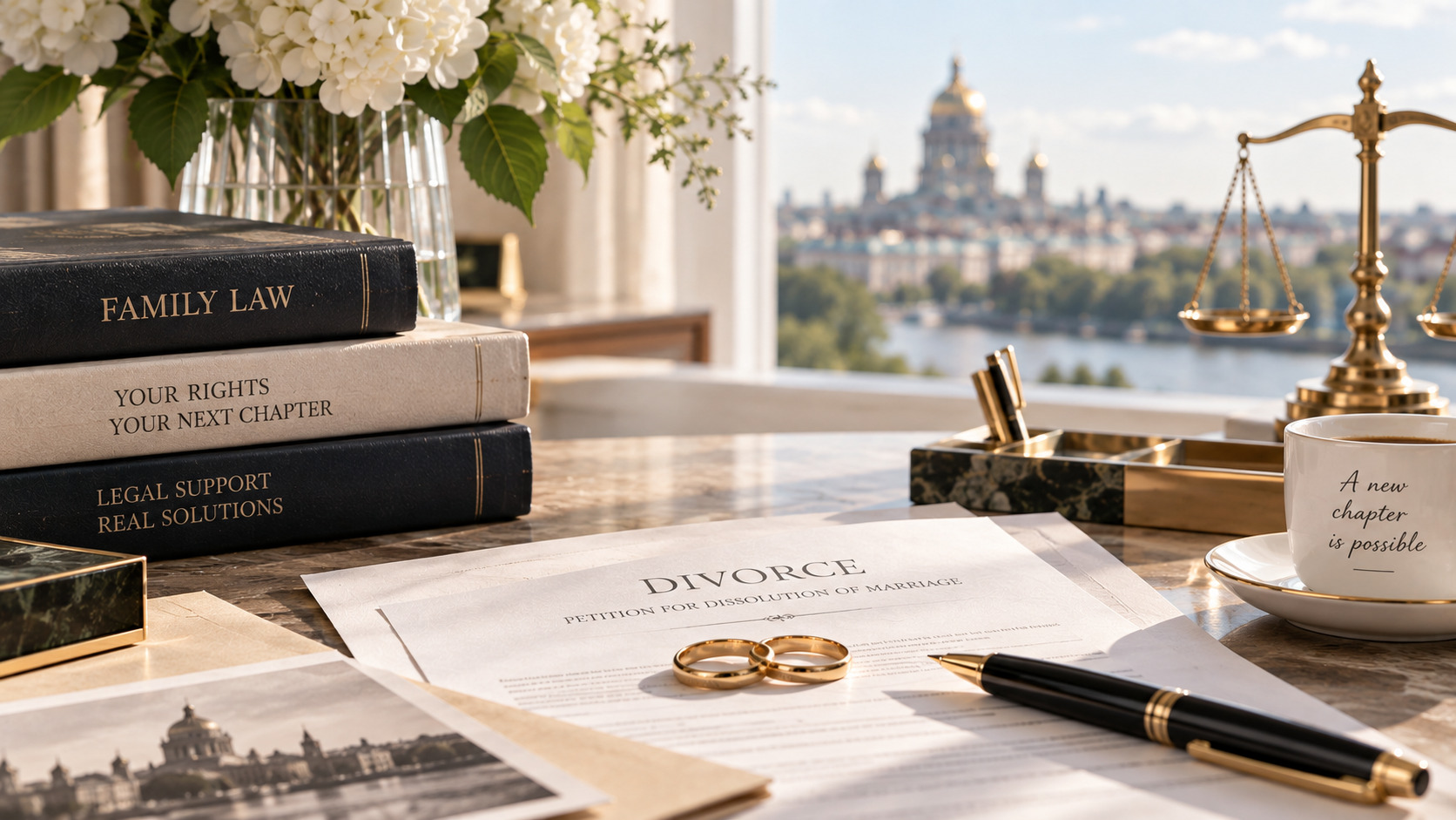 Divorce documents and legal case review under Russian law